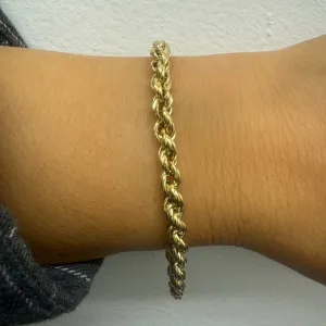 14K gold classic Rope bracelet