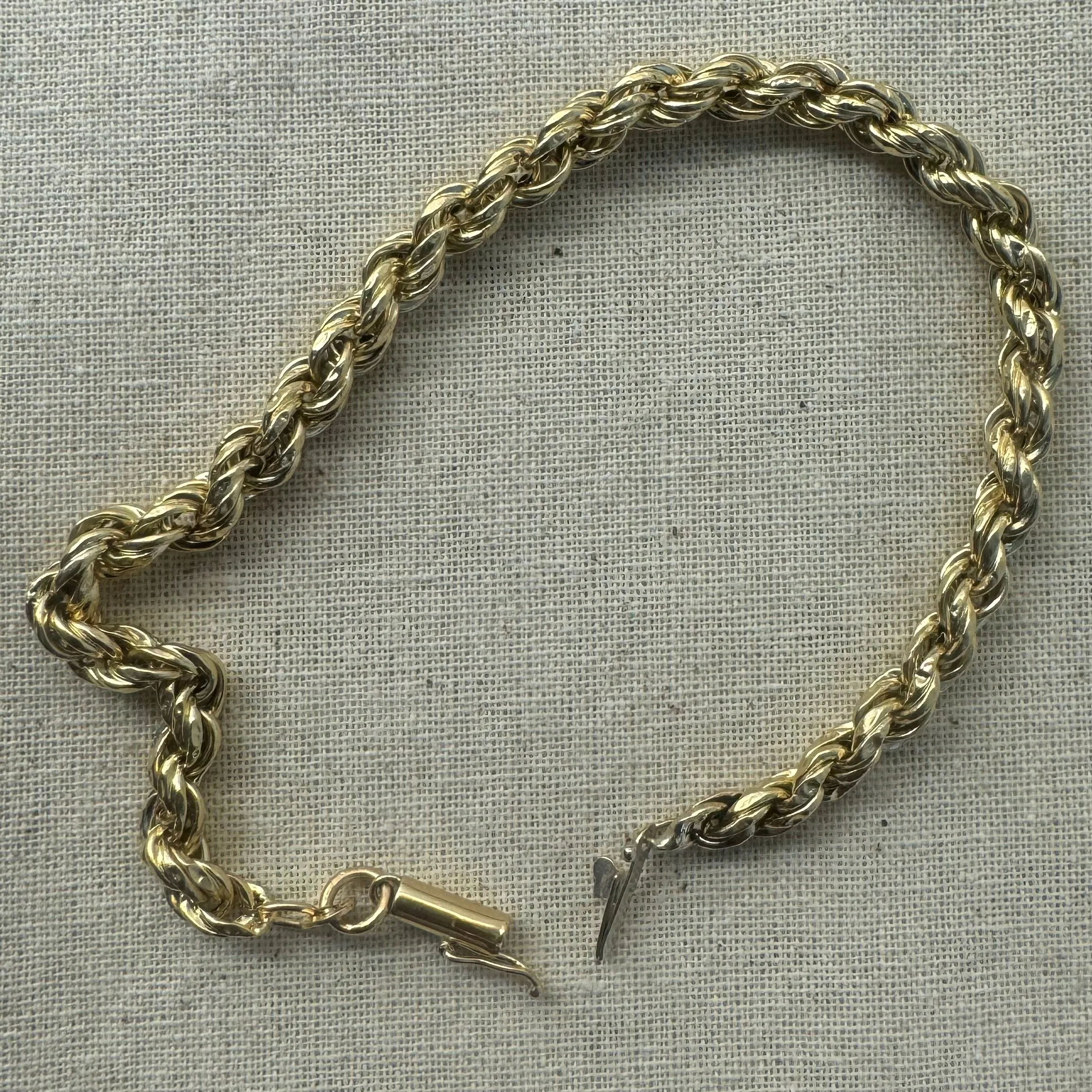14K gold classic Rope bracelet