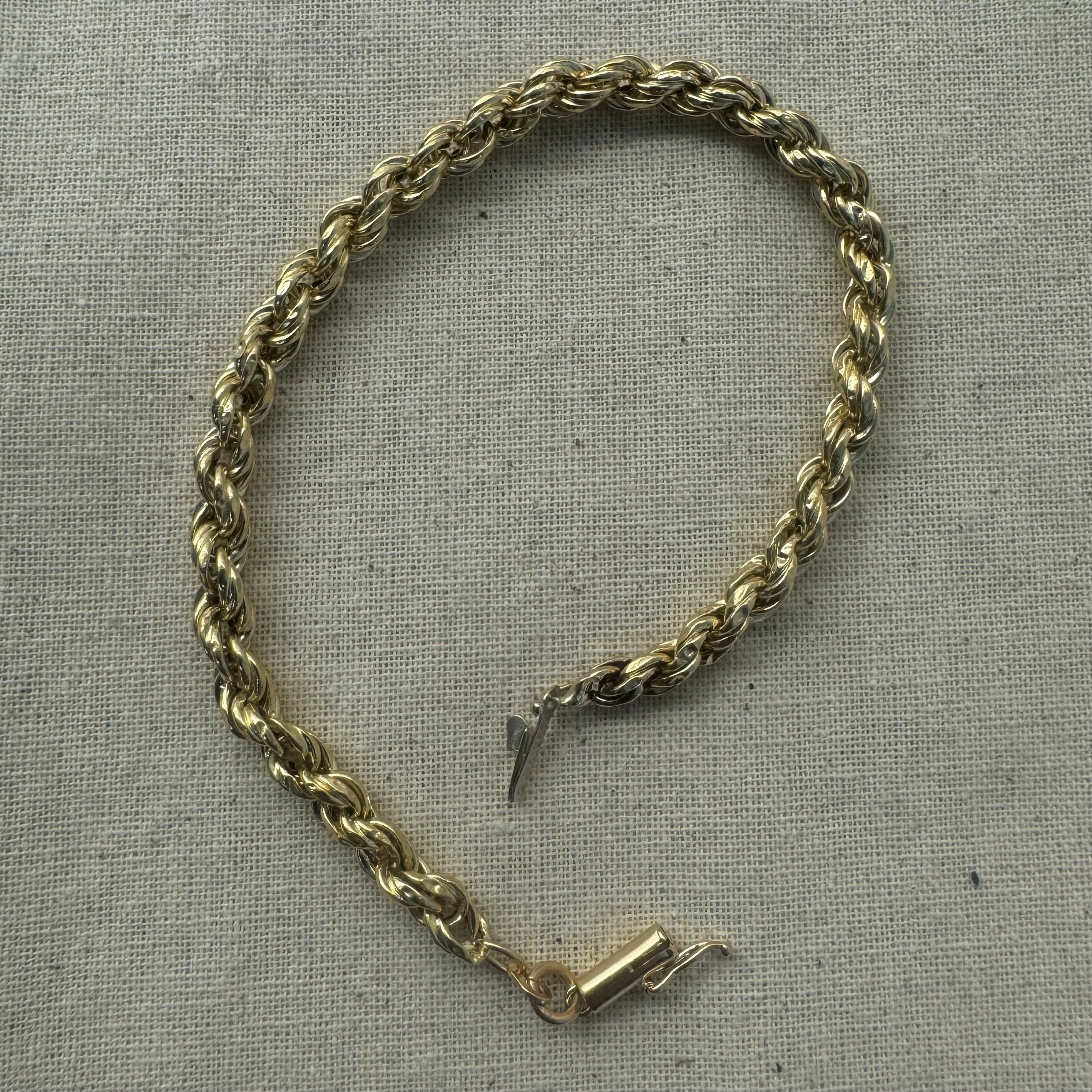 14K gold classic Rope bracelet
