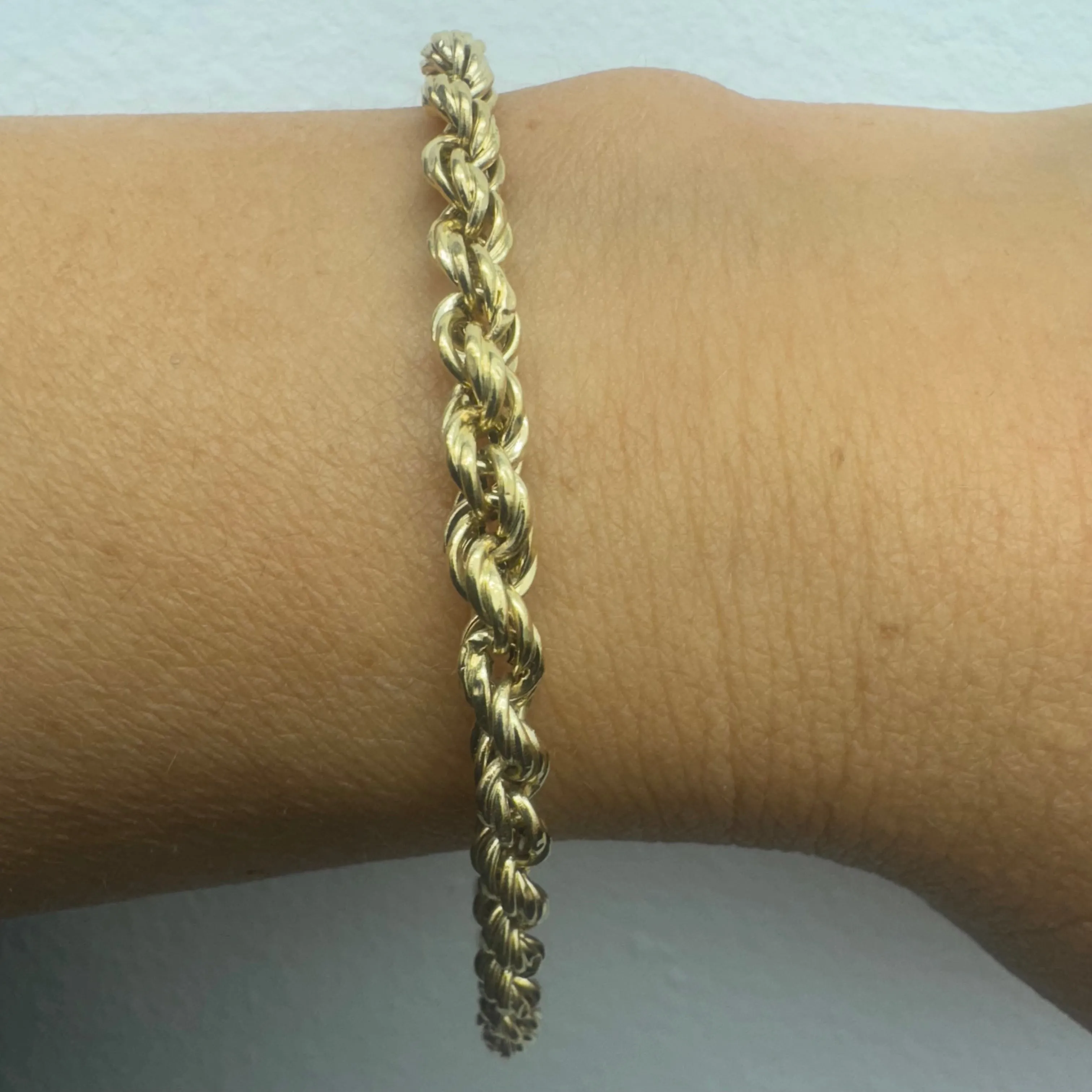 14K gold classic Rope bracelet