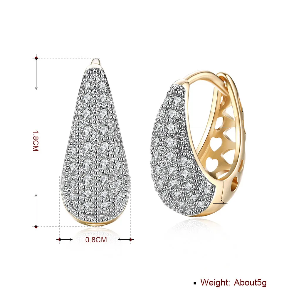 18K Gold Plated Teardrop Huggie Earrings: Hypoallergenic, Comfort Fit, and Durable