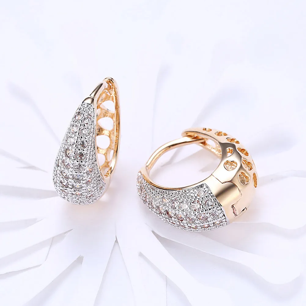 18K Gold Plated Teardrop Huggie Earrings: Hypoallergenic, Comfort Fit, and Durable