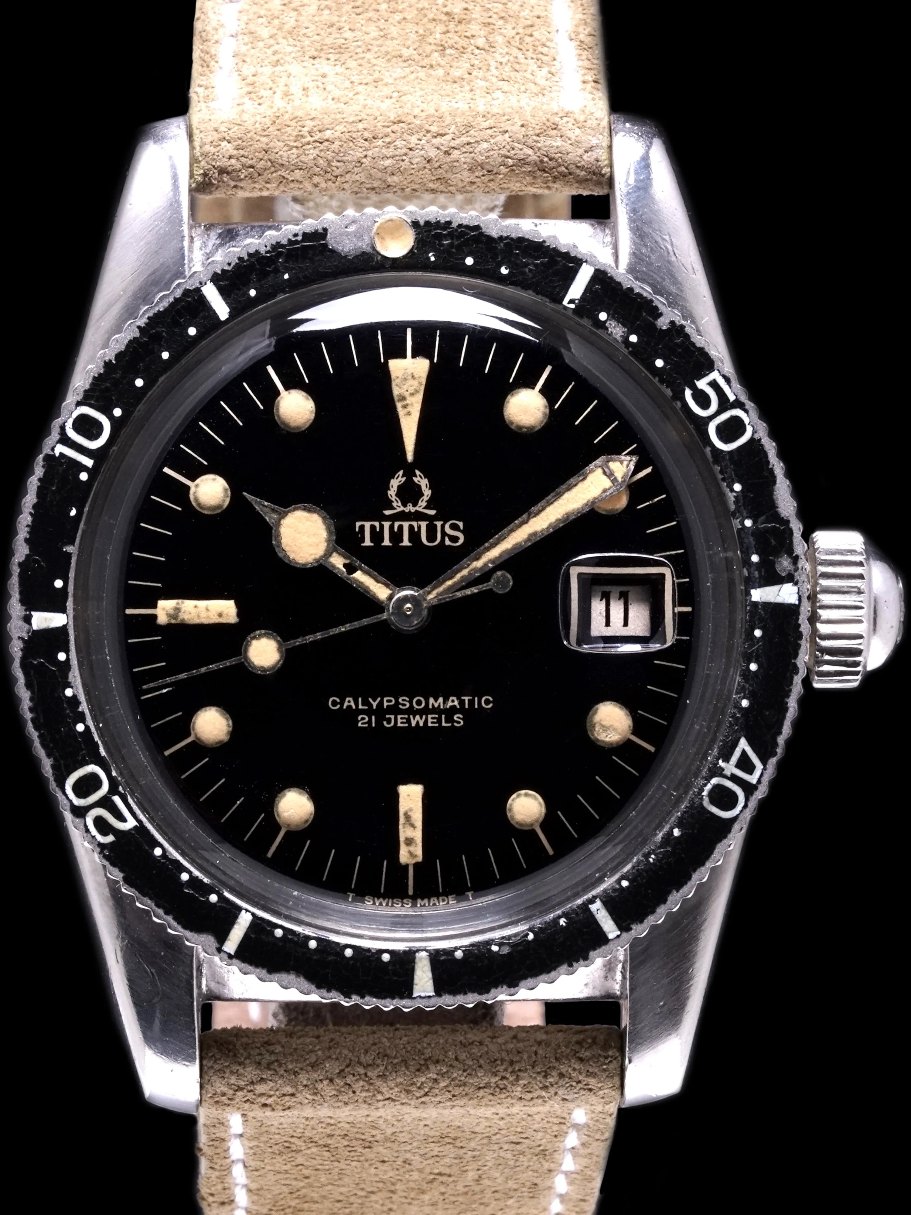 1960s Titus Calypsomatic (Ref. 7840) "Big Crown"