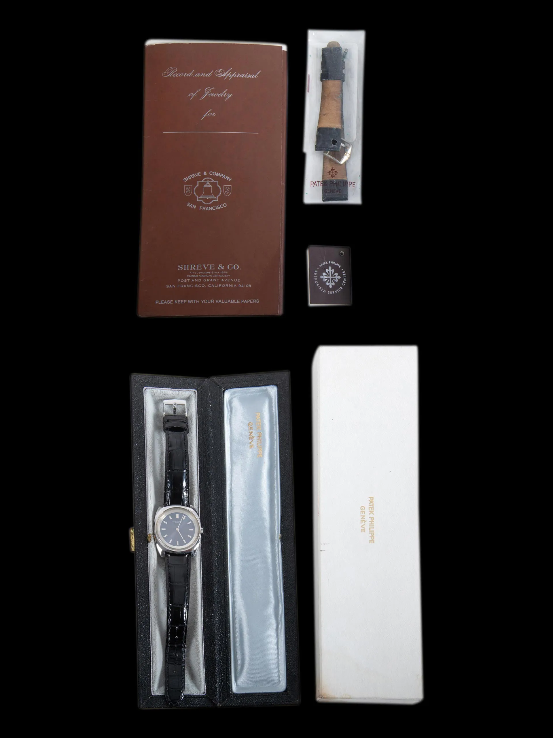 1970s Patek Philippe Stainless Steel Calatrava (Ref. 3579-1) W/ Box, Accessories, & Original Sales Receipt