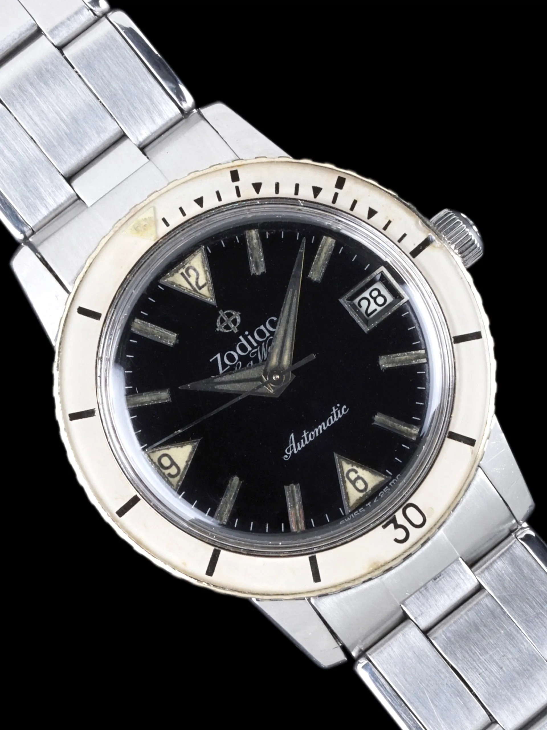 1970s Zodiac Sea Wolf (Ref. 722-946B) "White Bezel"