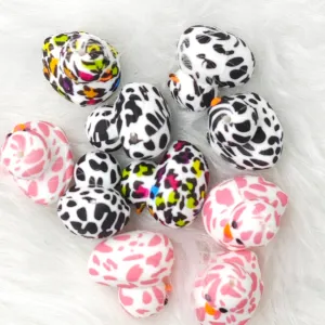 3D Printed ducks Silicone Focal Beads wholesale, Animal Shaped Beads