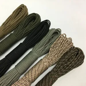 550 Military Paracord – 7-Strand 4mm Tactical Survival Rope for Camping, Outdoor Gear, and DIY Bracelets
