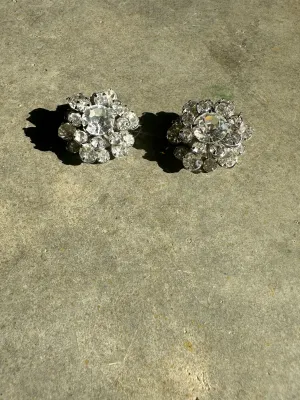 60’s Rhinestone Clip on Earrings