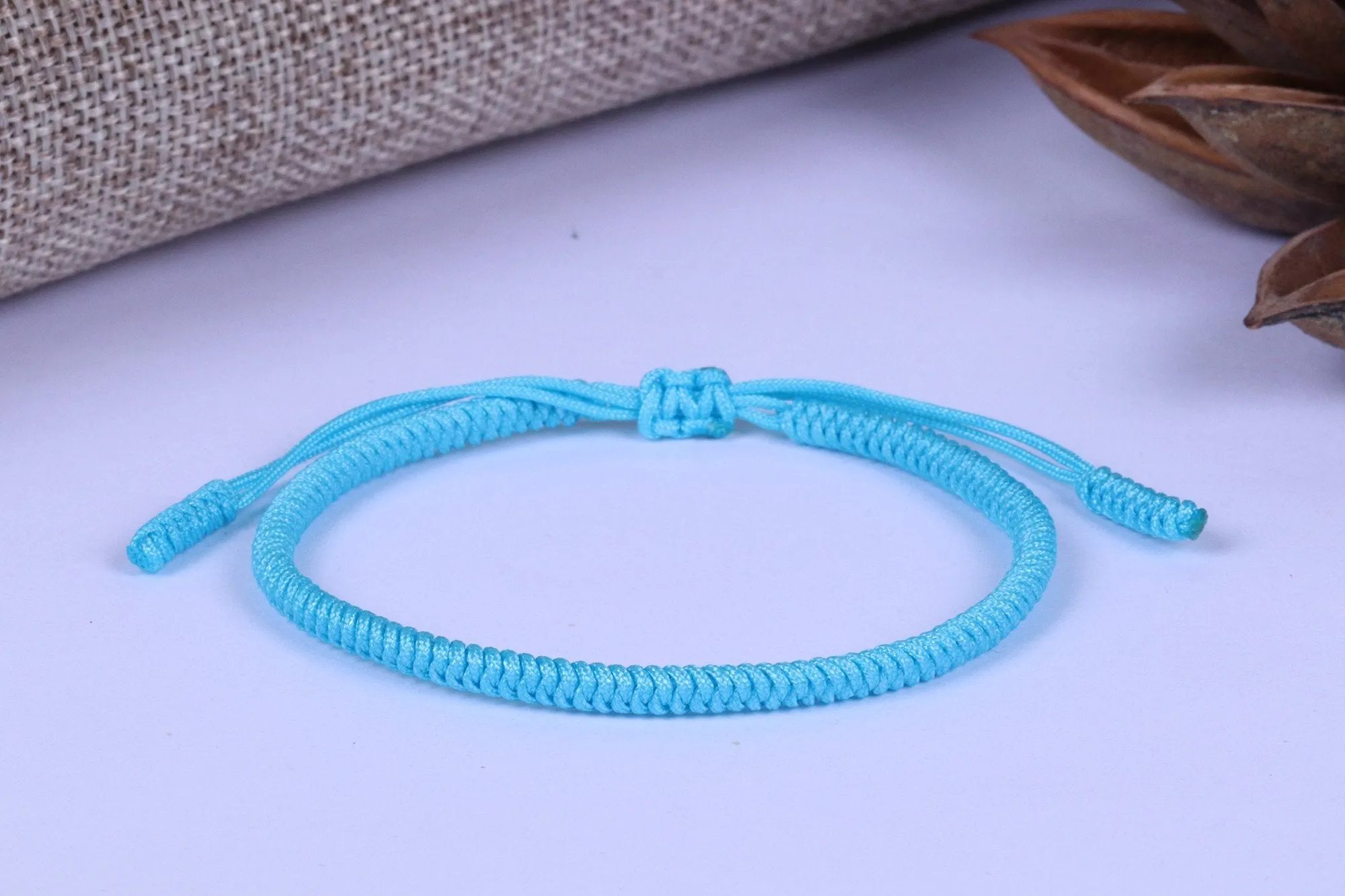 7 Chakra Lucky Handmade Buddhist Knots Rope Bracelet