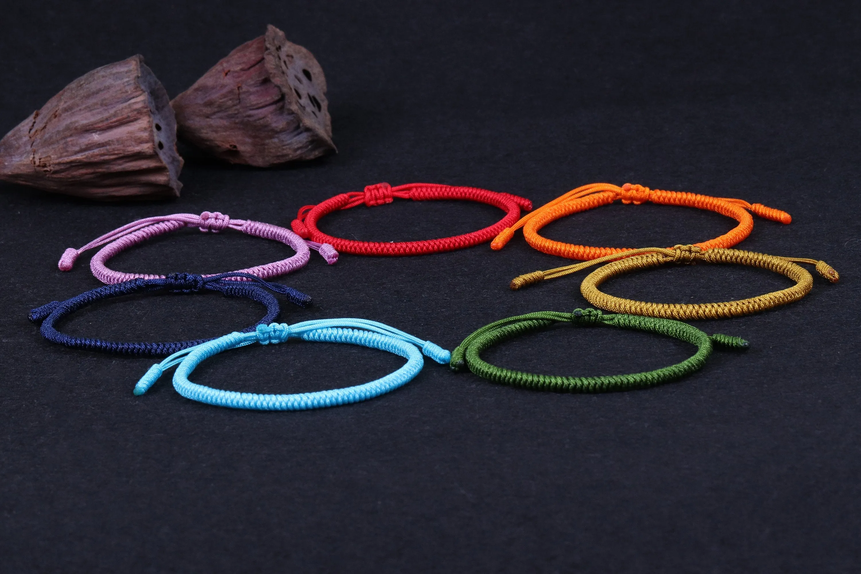 7 Chakra Lucky Handmade Buddhist Knots Rope Bracelet