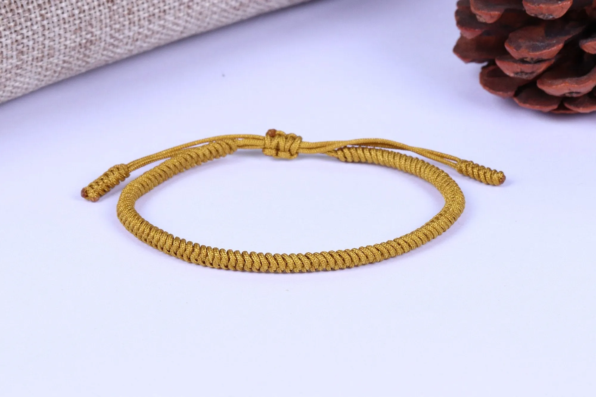 7 Chakra Lucky Handmade Buddhist Knots Rope Bracelet