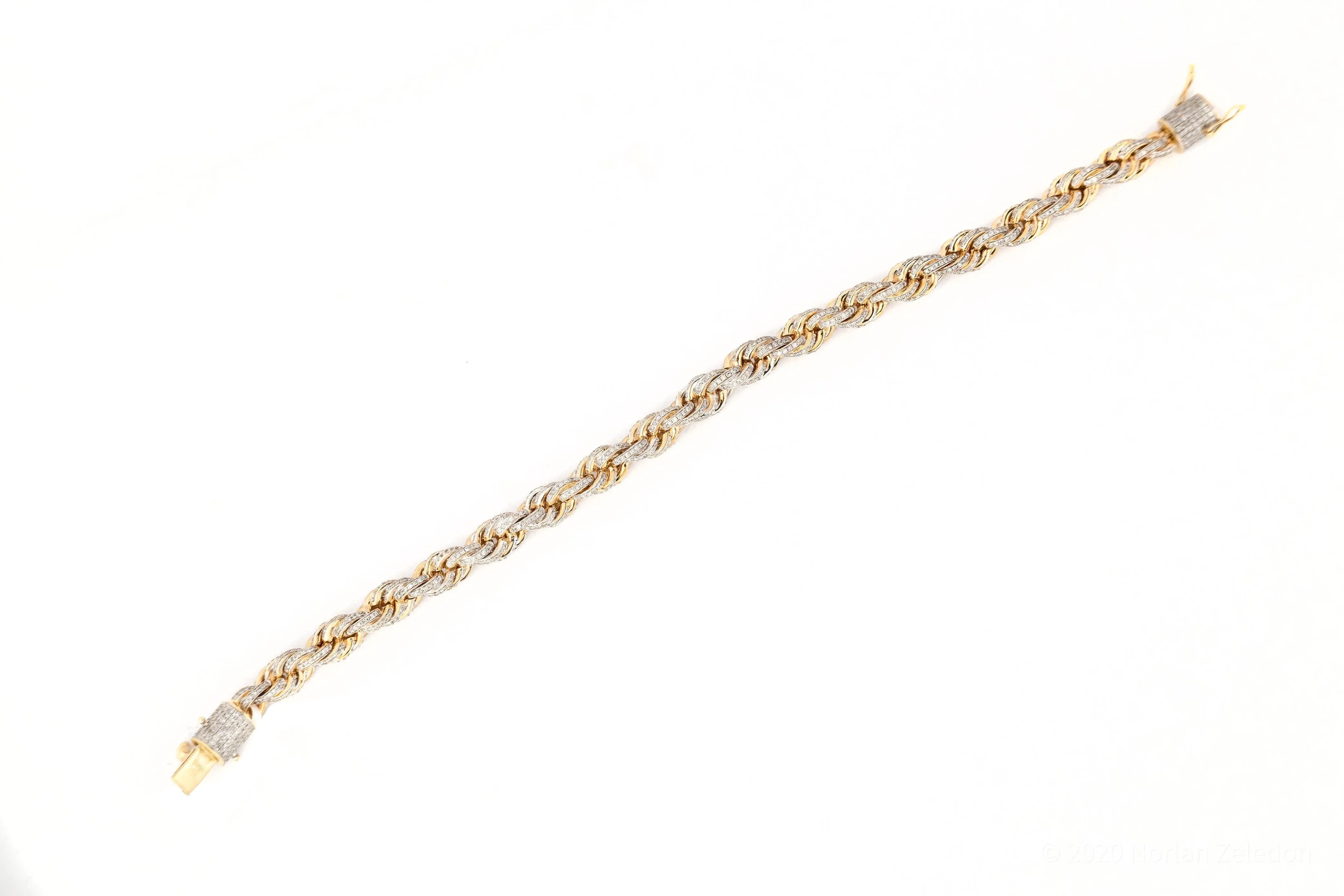 7.8mm Two Tone Rope Bracelet