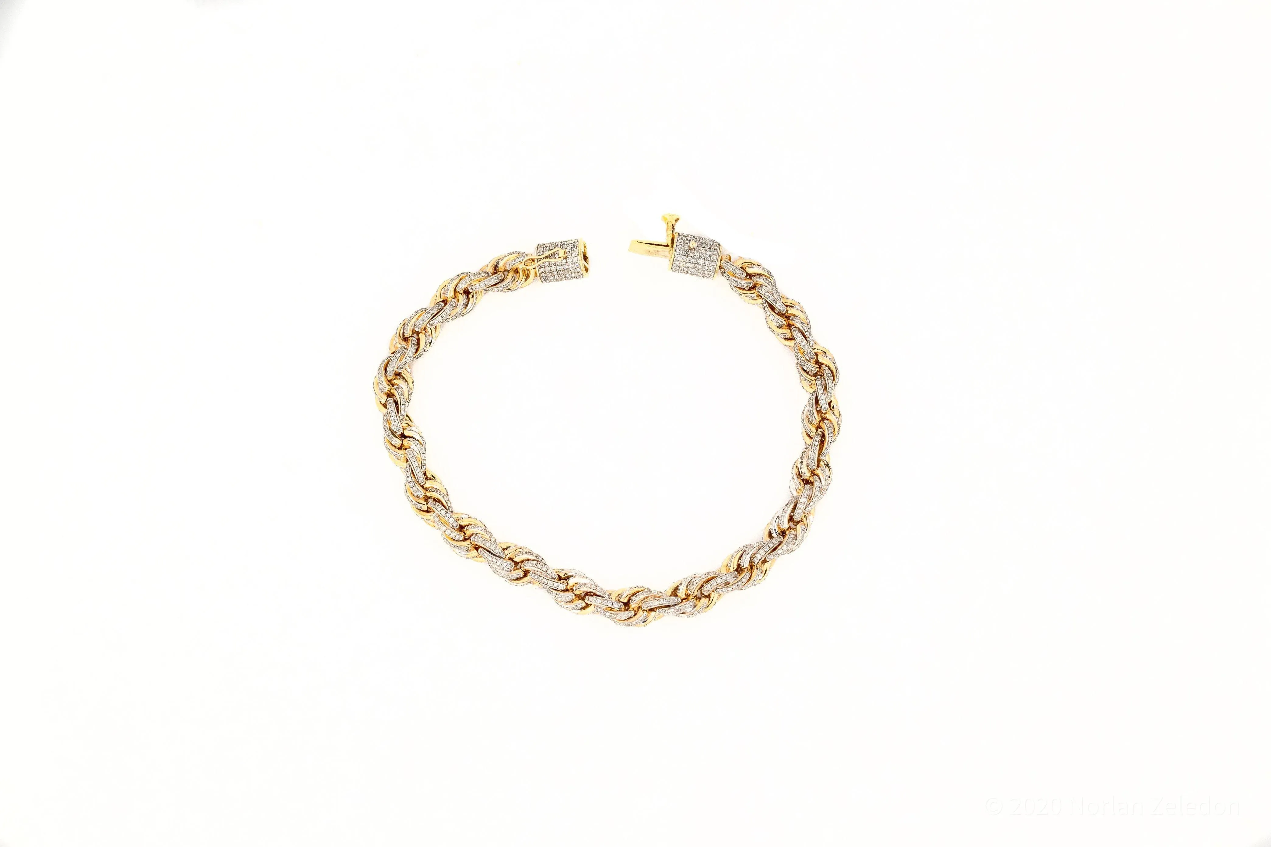 7.8mm Two Tone Rope Bracelet