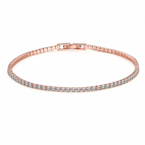 8.00 Cttw Genuine Amethyst Crystal Tennis Bracelet in 18K White Gold I