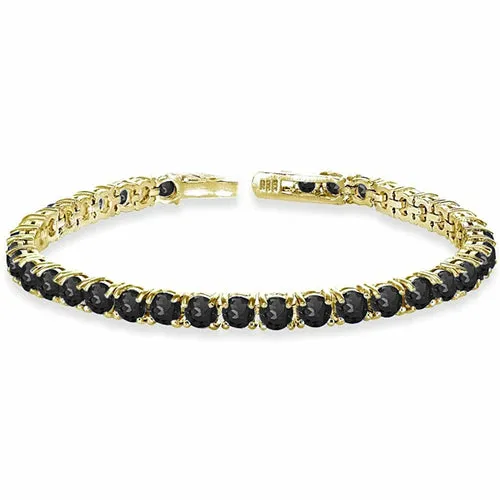 8.00 Cttw Genuine Amethyst Crystal Tennis Bracelet in 18K White Gold I