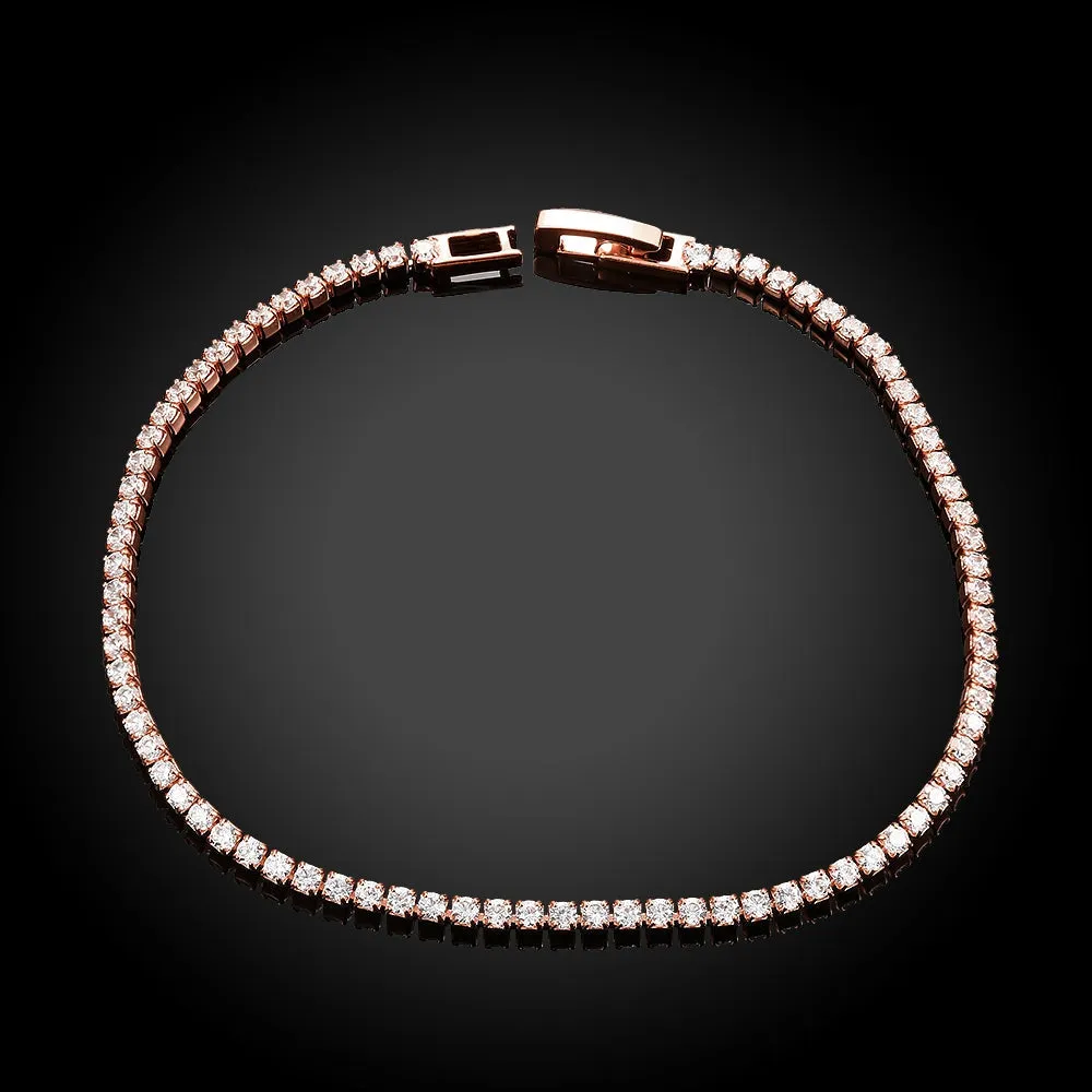 8.00 Cttw Genuine Amethyst Crystal Tennis Bracelet in 18K White Gold I