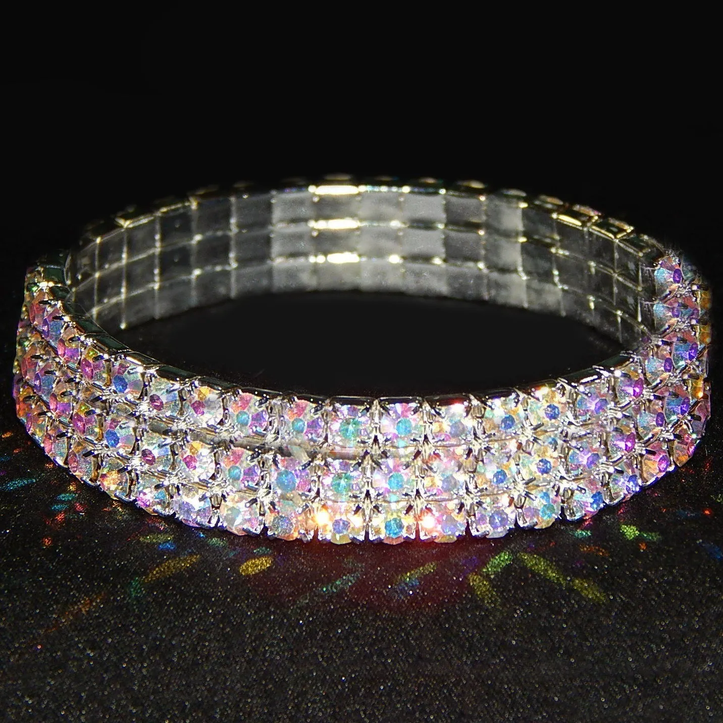 8.00 Cttw Genuine Amethyst Crystal Tennis Bracelet in 18K White Gold I