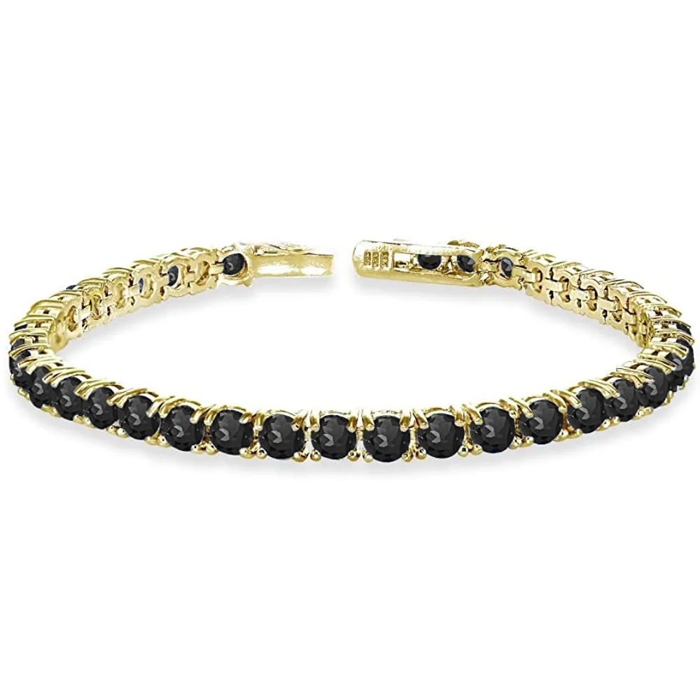 8.00 Cttw Genuine Amethyst Crystal Tennis Bracelet in 18K White Gold I