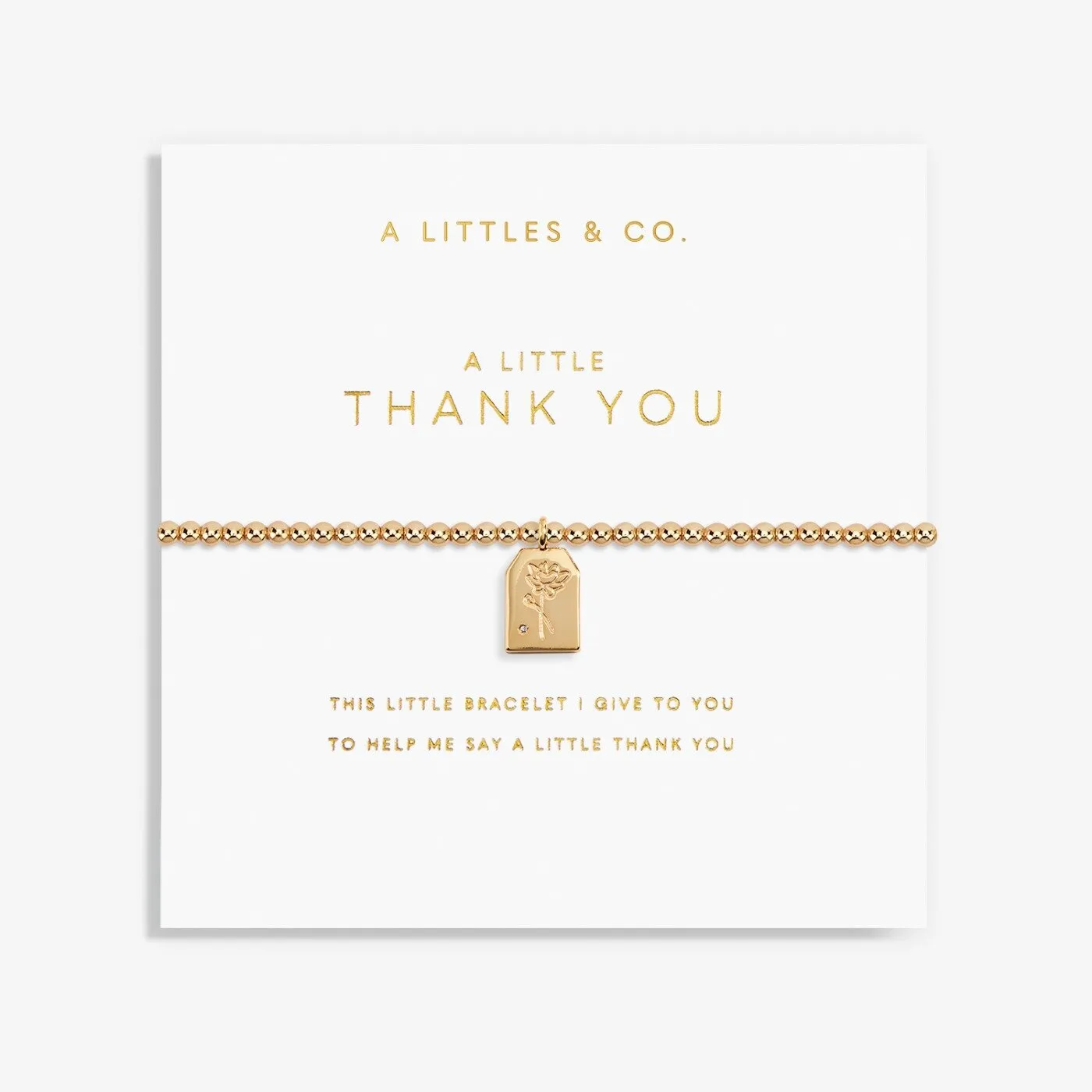 A Little 'Thank You' Bracelet in Gold-Tone Plating