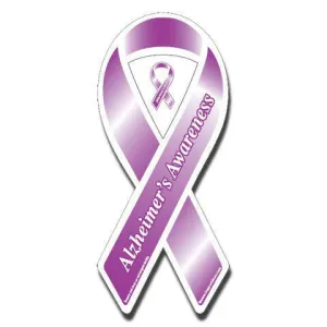 Alzheimer's Awareness Purple Ribbon Magnet