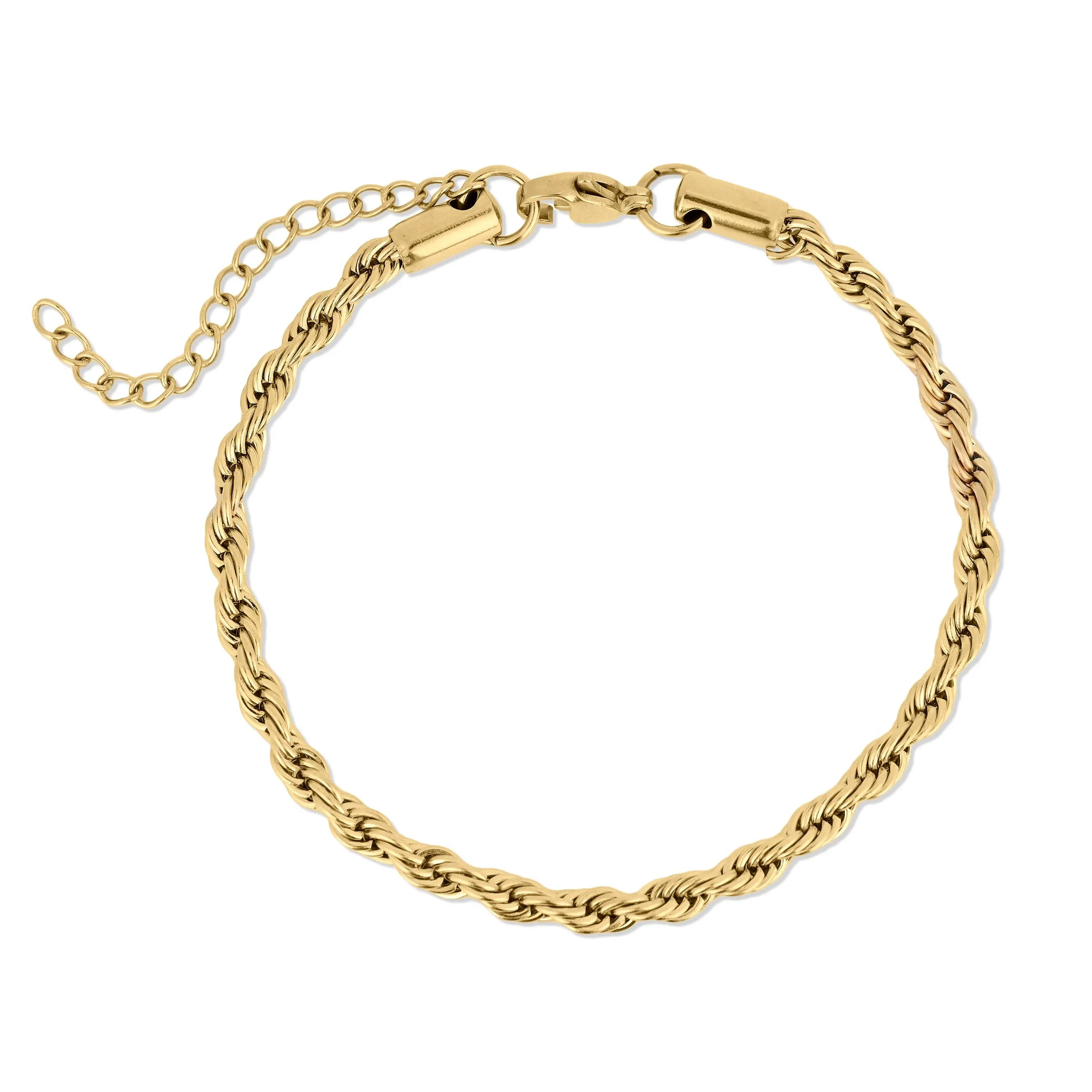 Ashley 18K Gold PVD and Stainless Steel PVD Rope Chain Bracelet