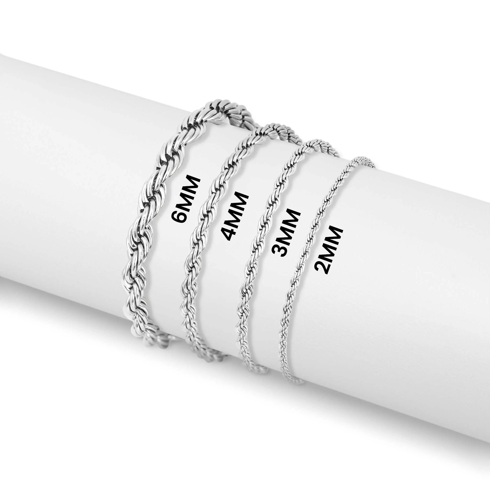 Ashley 18K Gold PVD and Stainless Steel PVD Rope Chain Bracelet
