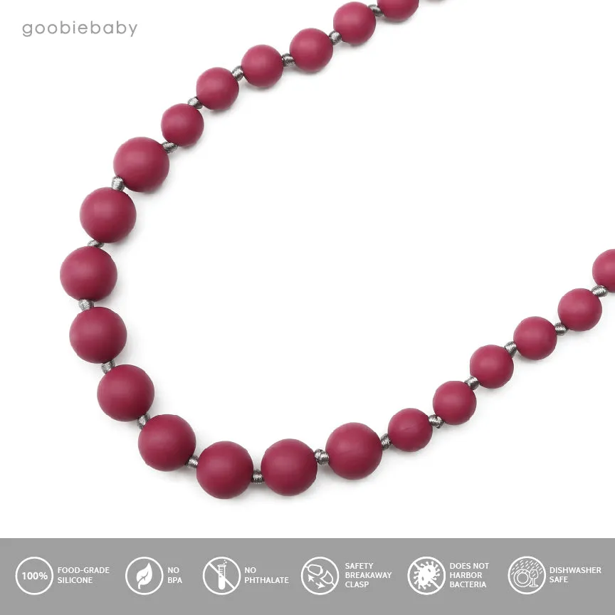 Audrey Teething Necklace - Maroon