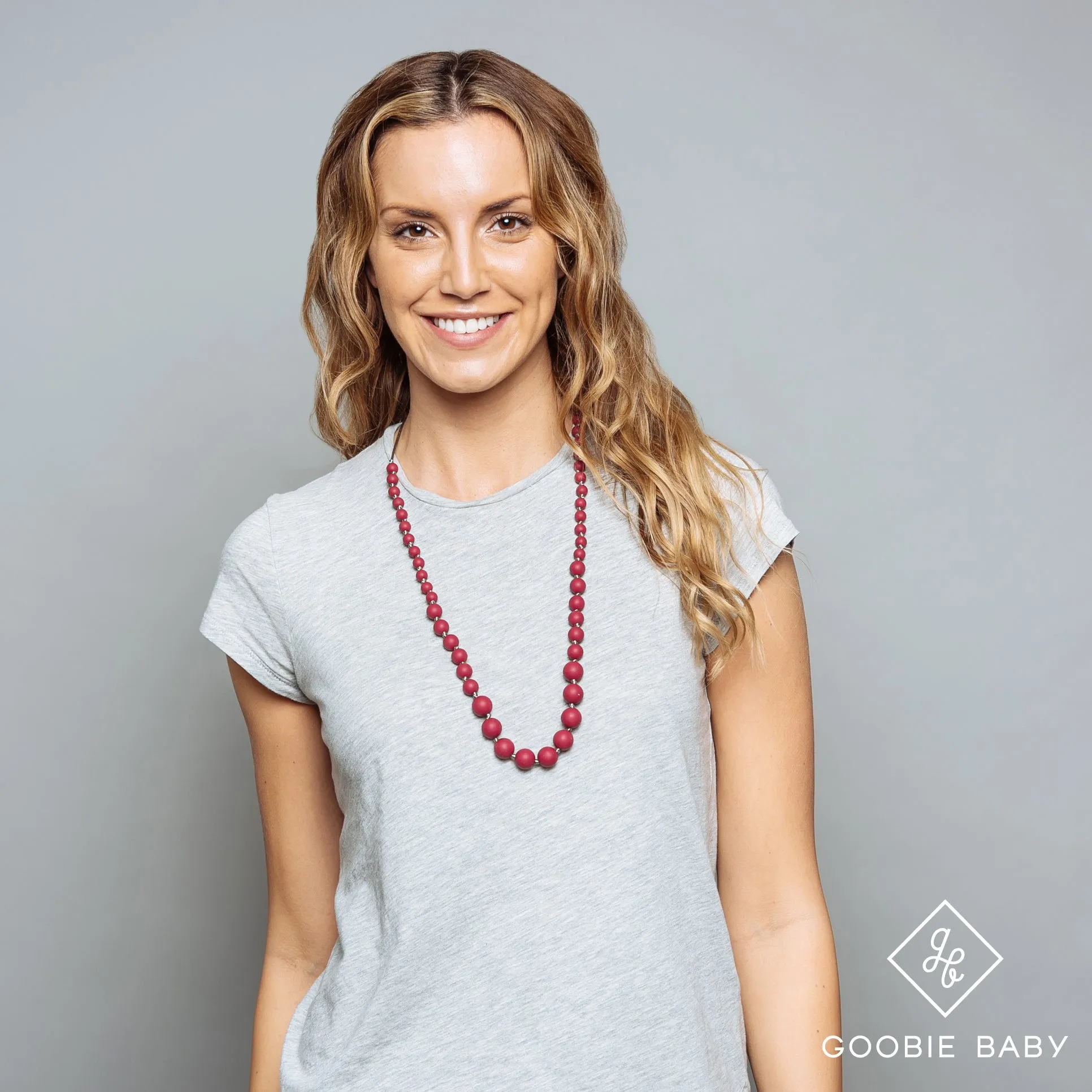 Audrey Teething Necklace - Maroon