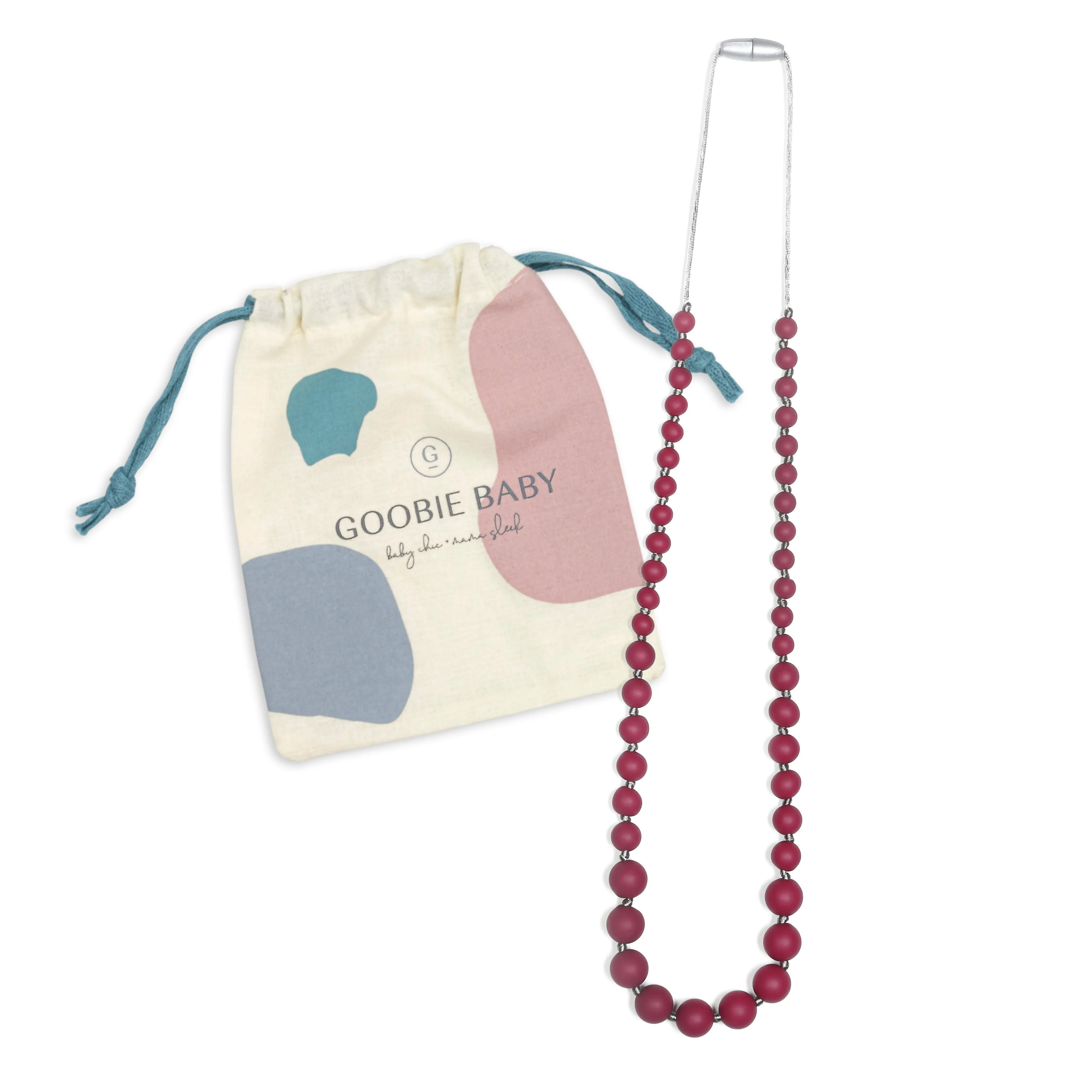 Audrey Teething Necklace - Maroon