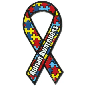 Autism Awareness Mini Ribbon Car Magnet