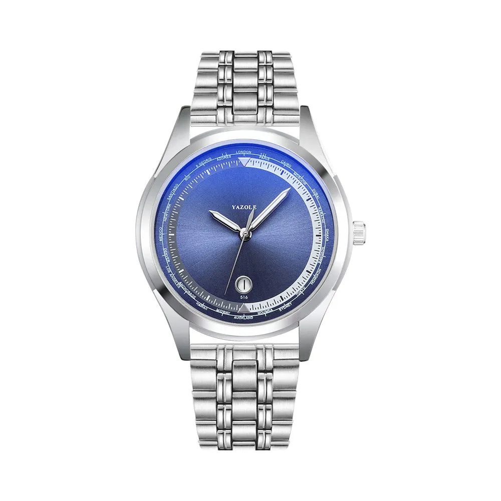 Business Men's Watches Luxury Brand Steel Luminous Waterproof