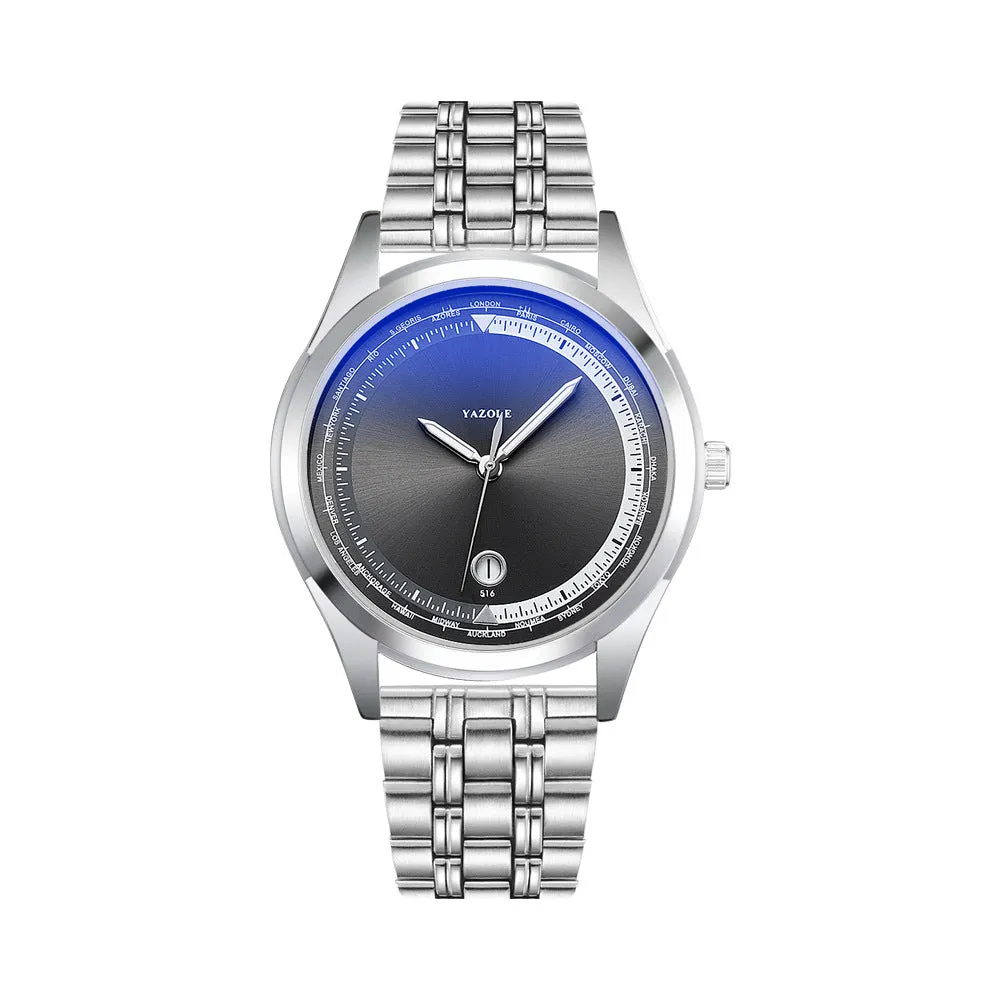 Business Men's Watches Luxury Brand Steel Luminous Waterproof