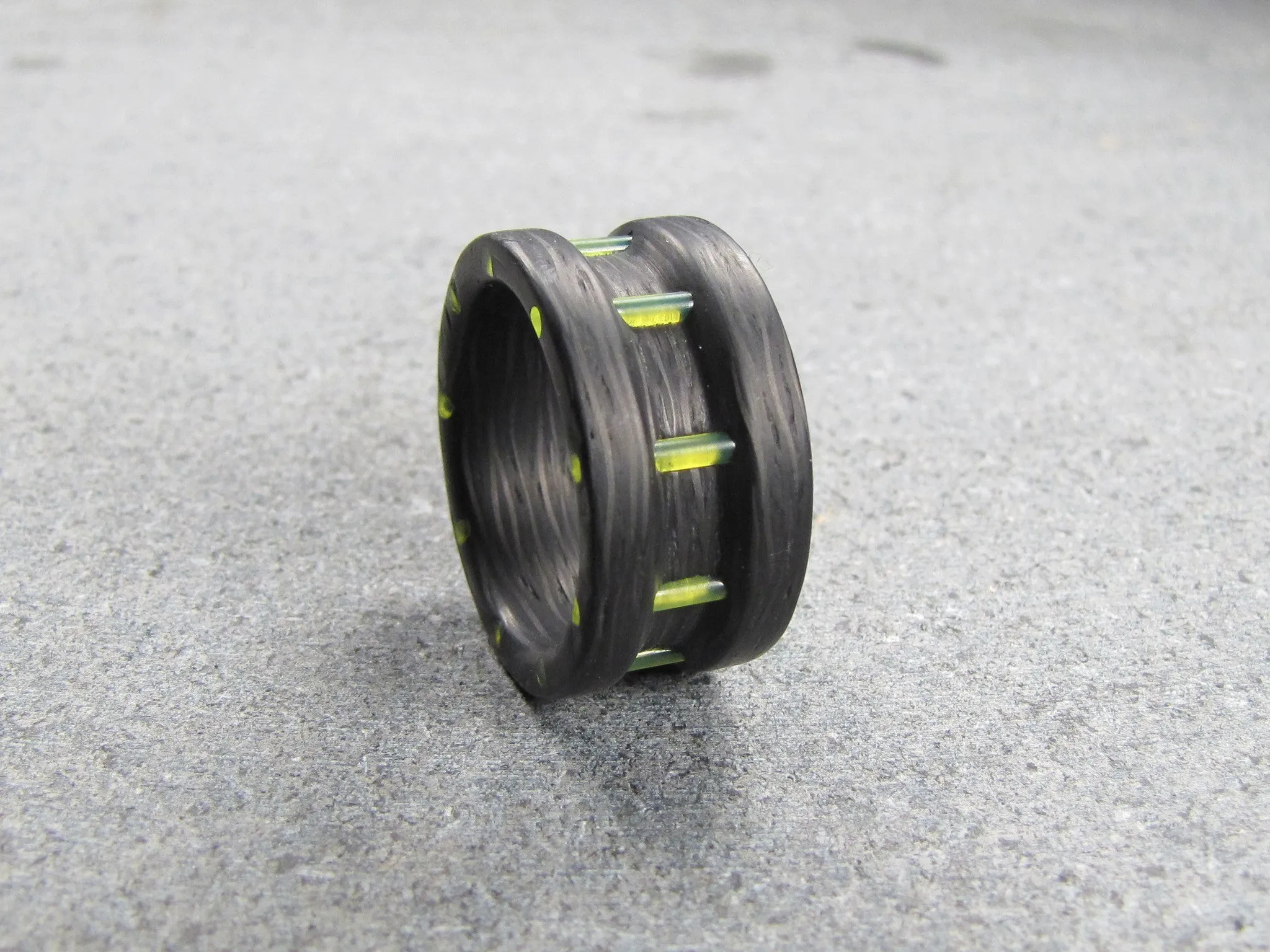 Catalyst - Carbon Fiber and Neon Green Ring