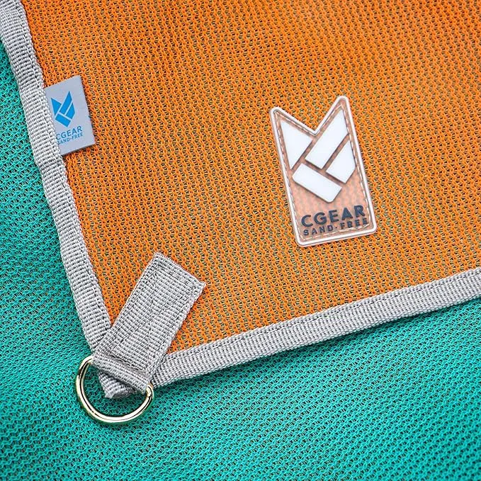 CGEAR Original Sand-Free Outdoor Rug Camping Mat - Water-Resistant & Anti-Fade Material - Military-Grade - Reversible Design - Area Rug for Beach, RV, & Picnics - includes Travel Bag