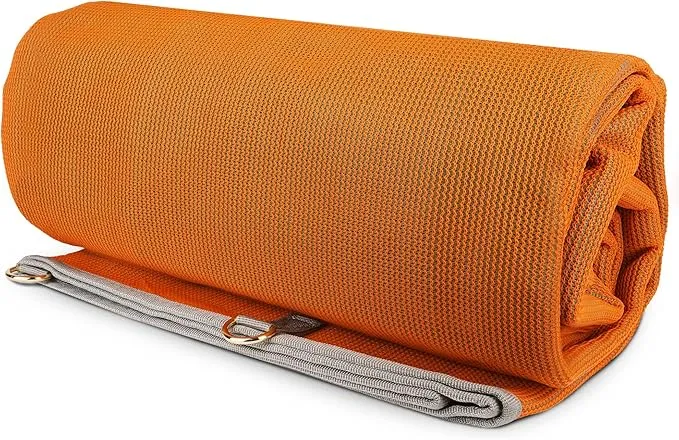 CGEAR Original Sand-Free Outdoor Rug Camping Mat - Water-Resistant & Anti-Fade Material - Military-Grade - Reversible Design - Area Rug for Beach, RV, & Picnics - includes Travel Bag