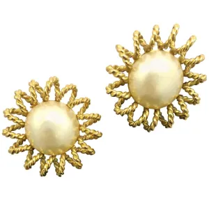 Chanel starburst clip-on earrings