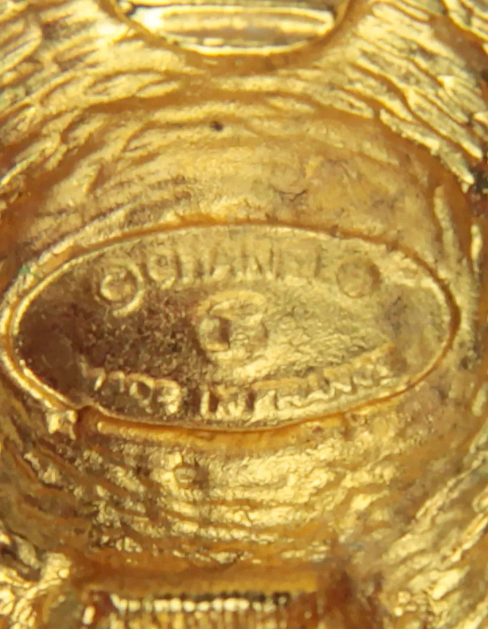 Chanel Vintage Goldtone 1" CC Button Clip-On Earrings
