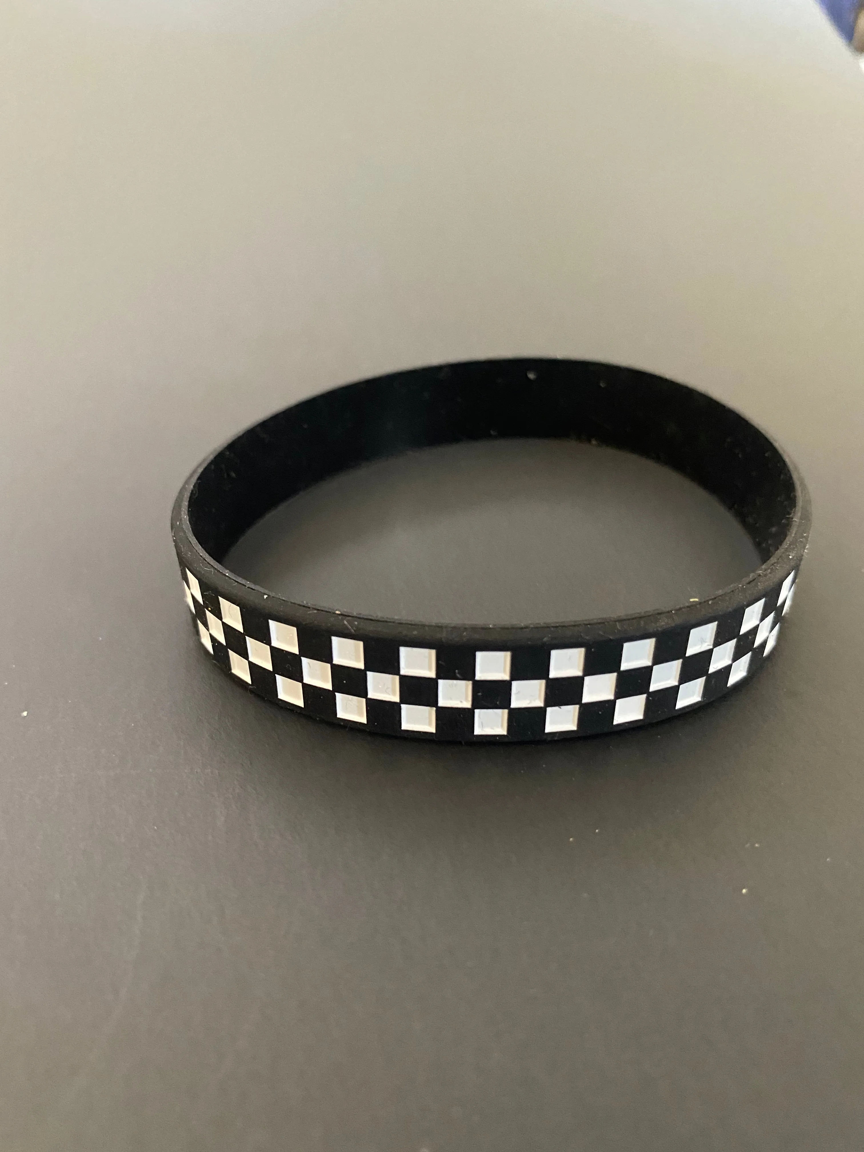 Checkered Rubber Bracelet
