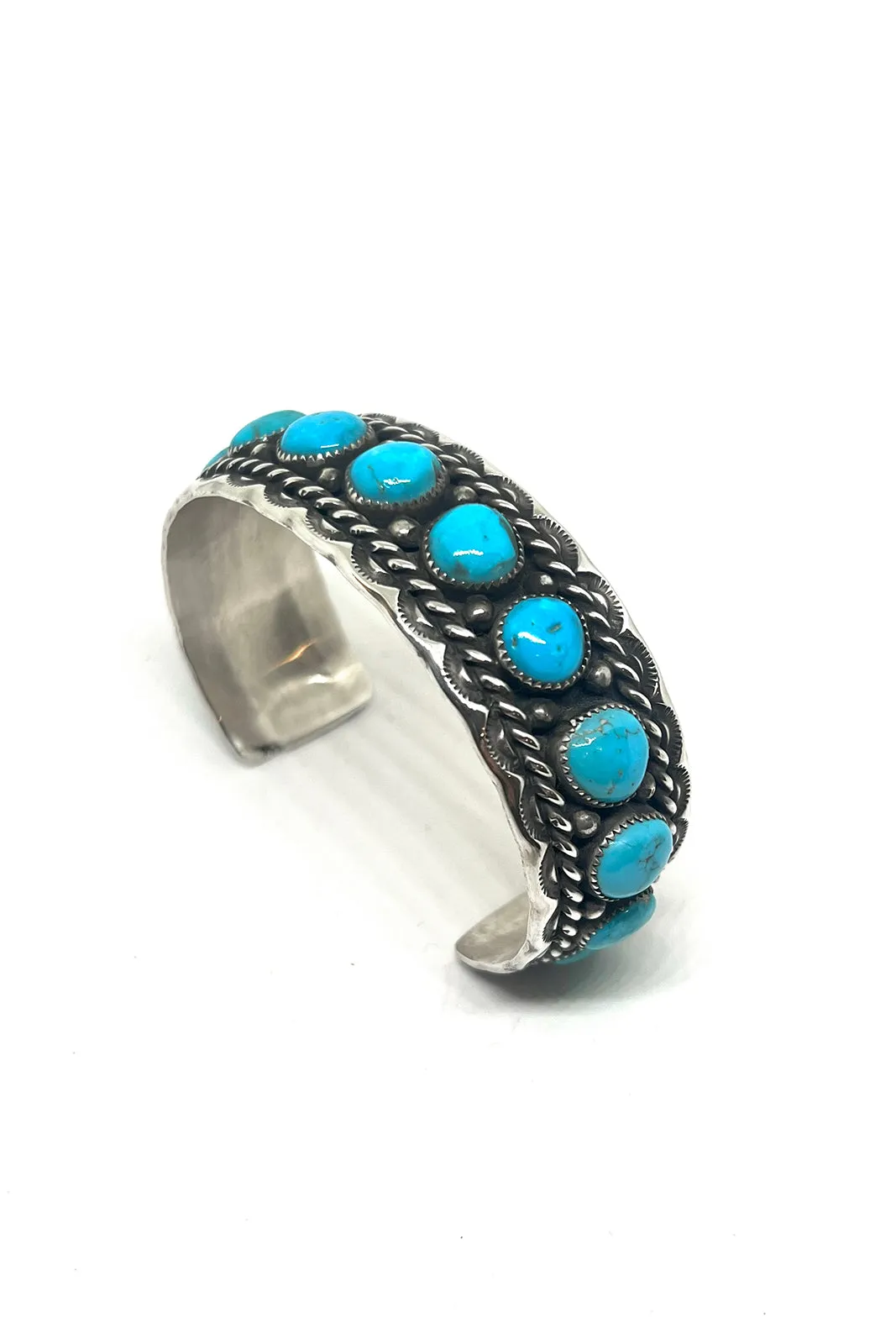Chester Charlie Kingman Turquoise Row Bracelet
