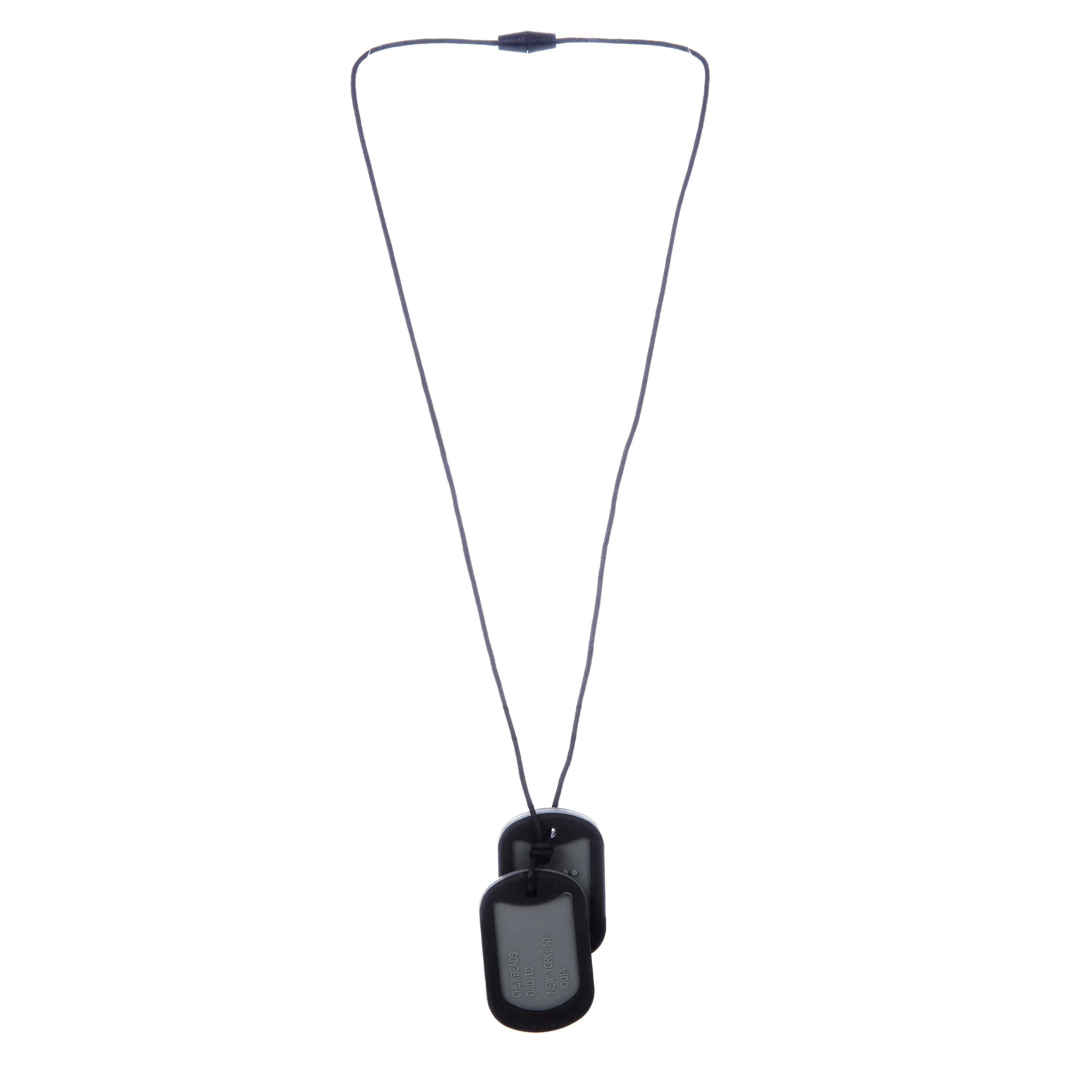 Chewbeads Dog Tag Teething Necklace - Black