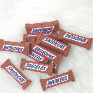Chocolate snickeer Silicone Focal Beads Wholesale, drink food focal beads