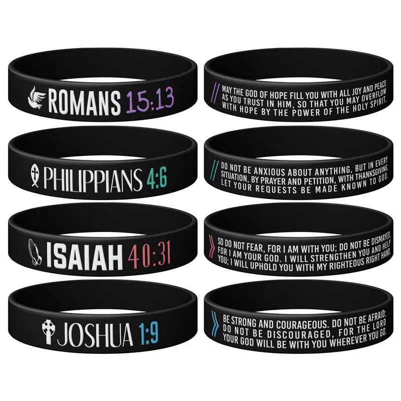 Christian Bible Verse Silicone Bracelets