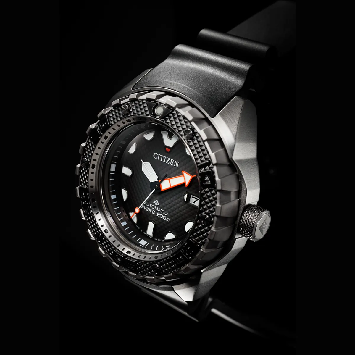 Citizen Promaster NB6004-08E NB6004 Automatic Diver Black Dial Rubber Mens Watch