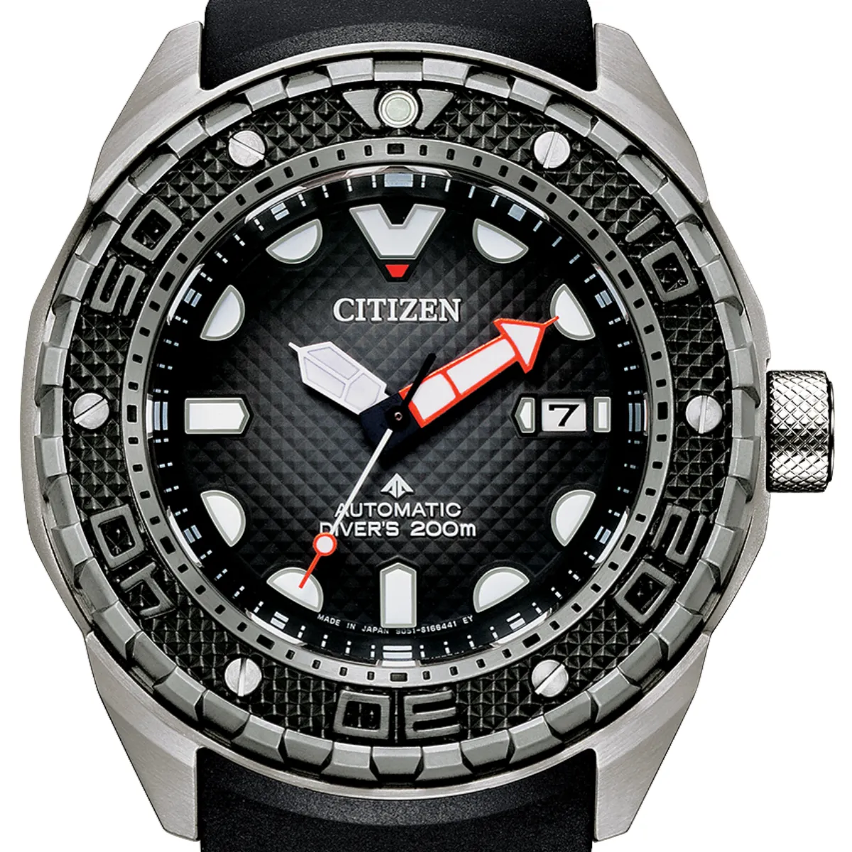 Citizen Promaster NB6004-08E NB6004 Automatic Diver Black Dial Rubber Mens Watch