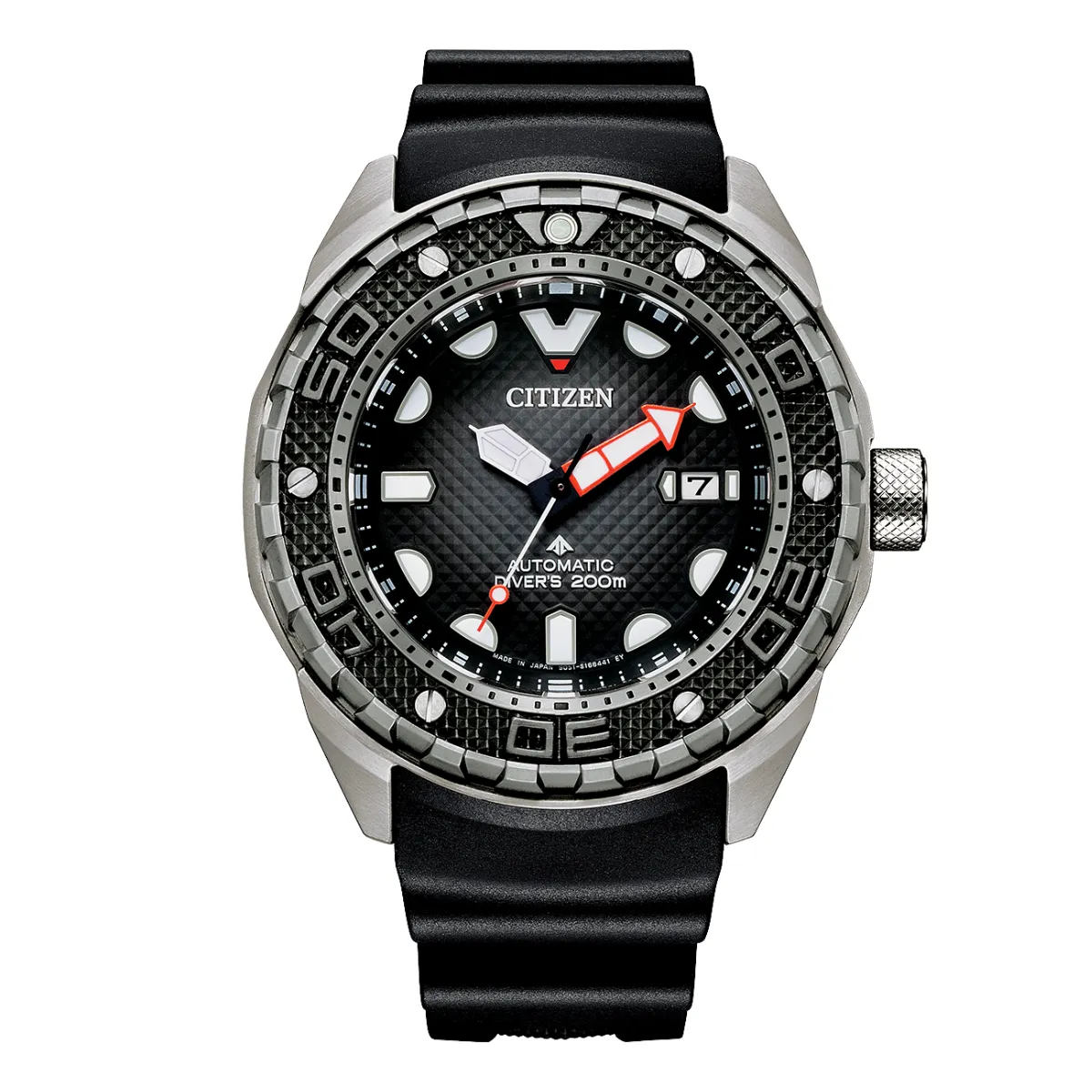 Citizen Promaster NB6004-08E NB6004 Automatic Diver Black Dial Rubber Mens Watch