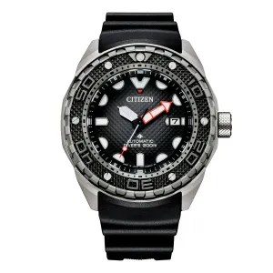 Citizen Promaster NB6004-08E NB6004 Automatic Diver Black Dial Rubber Mens Watch