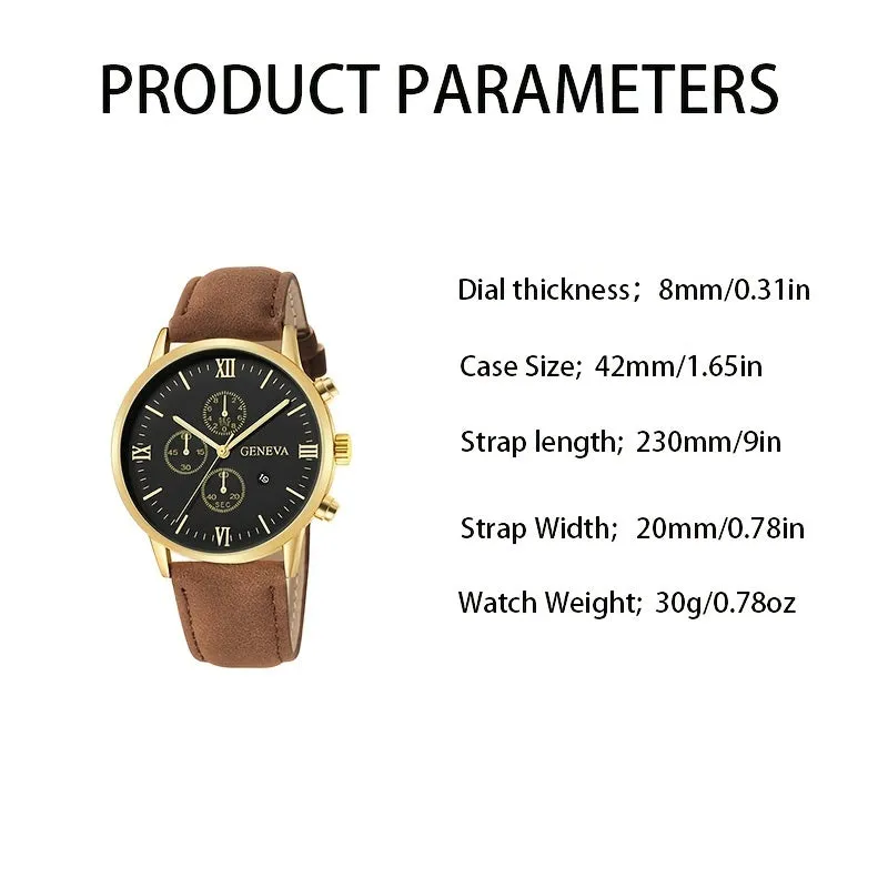 Classy Mens WatchBracelet Trio Set