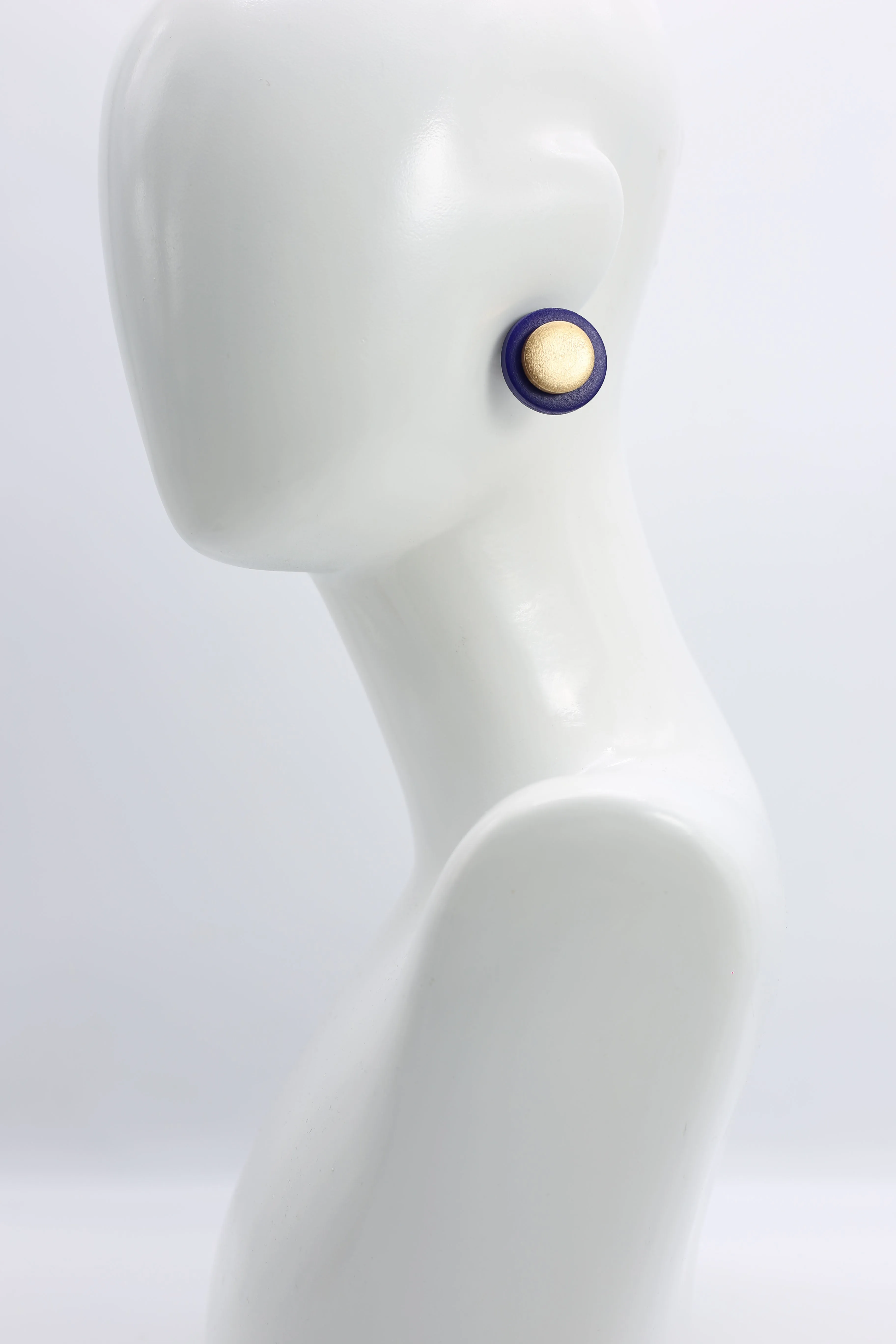 Clip-on Round Earrings - 2 Layers