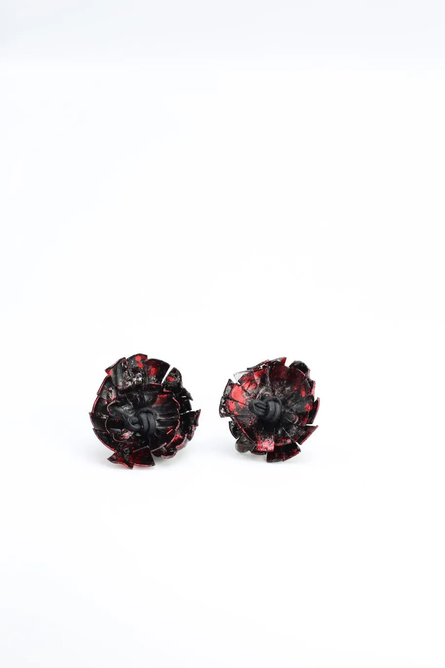 Clip on Sunflower Earrings - Hand gilded