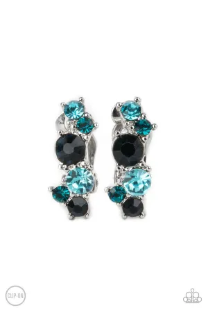 Cosmic Celebration Blue Paparazzi Clip-On Earrings
